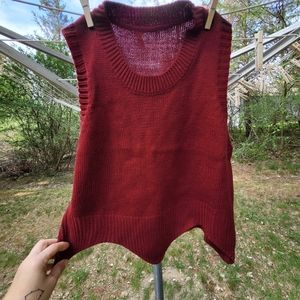 Sweater vest, red